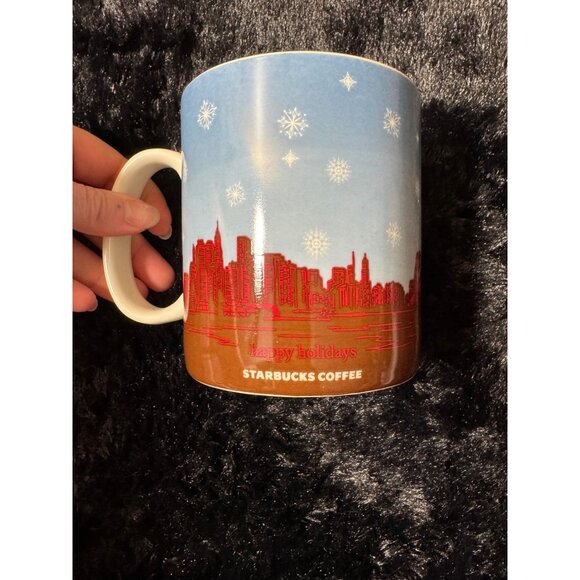 Starbucks 2009 New York Happy Holidays Coffee Mug 16 Fl Oz Limited Edition - Picture 3 of 7